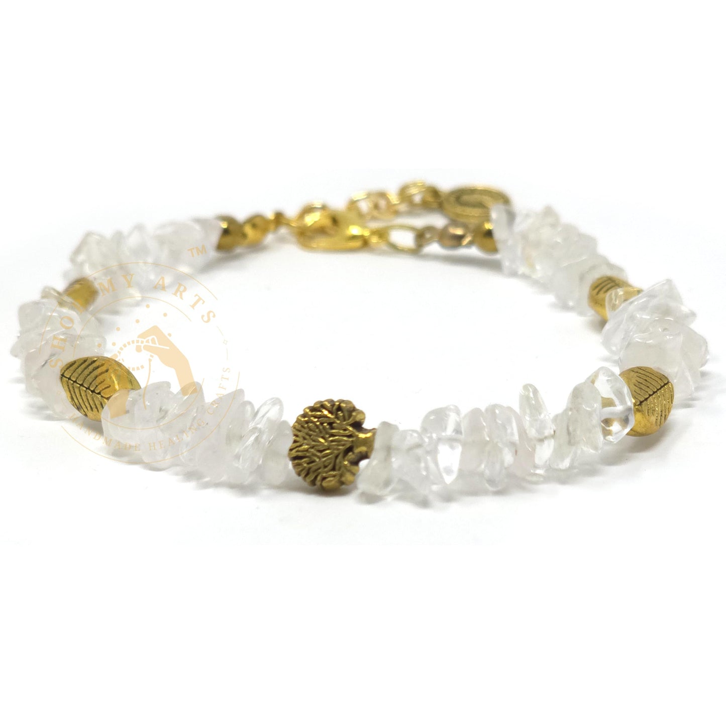 Shop My Arts Clear Quartz Bracelet for Women - Birthday Gifts for Women Mom with Authentic Crystals and Healing Stones