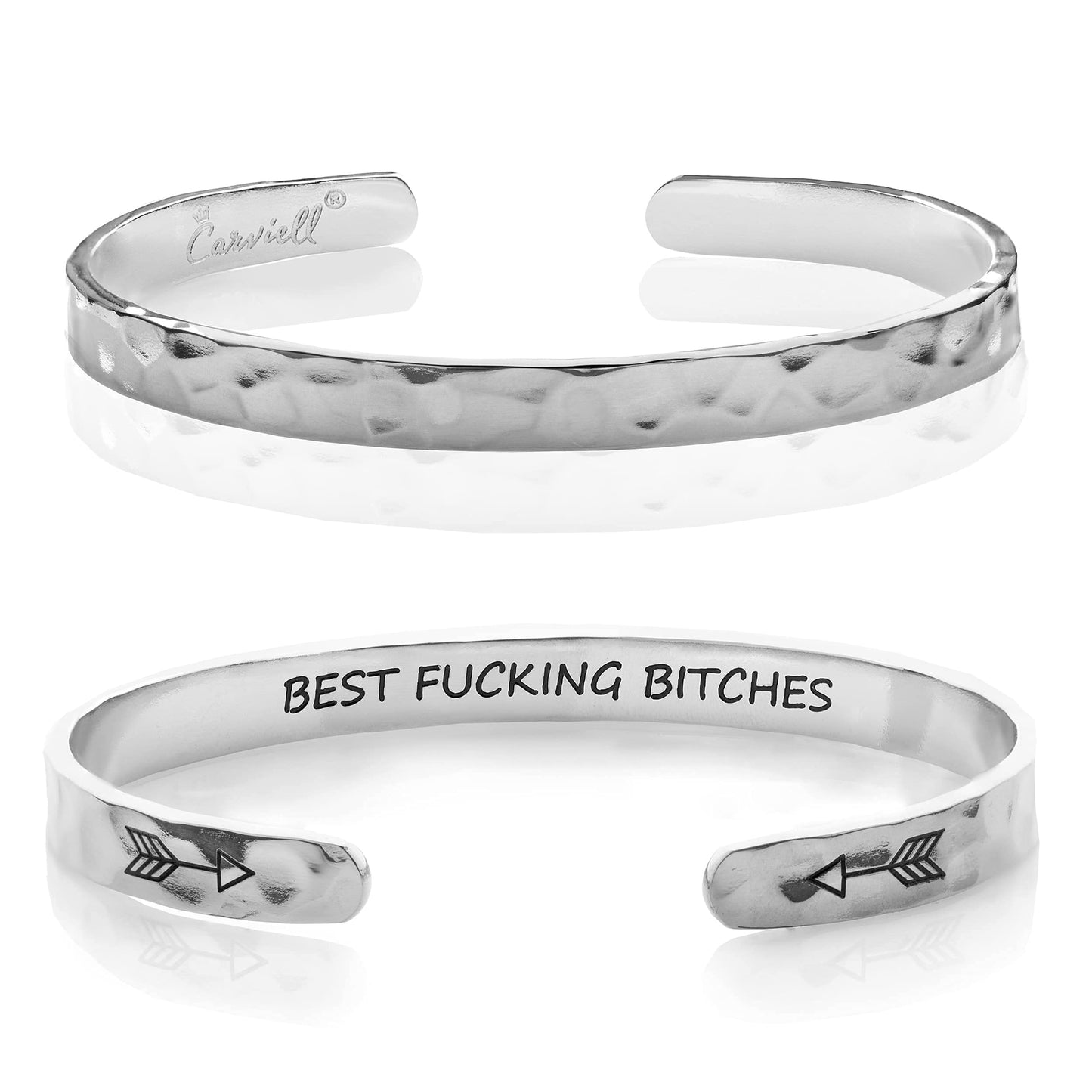 Carviell Best Friend Bracelets, Friendship Gift Jewelry, Silver Bff Birthday Gifts for Women Friends, Bestfriend Cute Bracelet