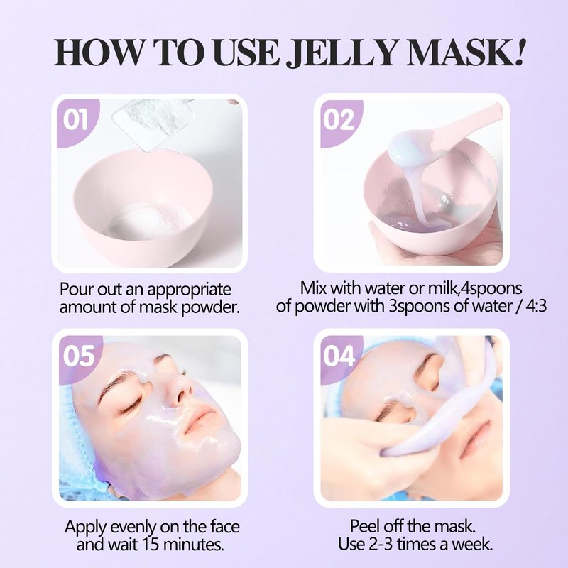 Fokiabin Jelly Mask For Facials Professional Esthemax Face Mask Kit Moisturizing Hydrating Wrinkles - 9 Flavors Hydrating & Brightening For Wrinkles 35 Fl Oz Gift Box