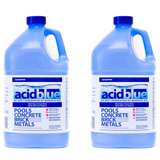 Champion Acid Blue Easy to Use Muriatic Acid for Removal of Stains on Driveways or Garage Floors with Vapor Reduction Technology (2 Pack)