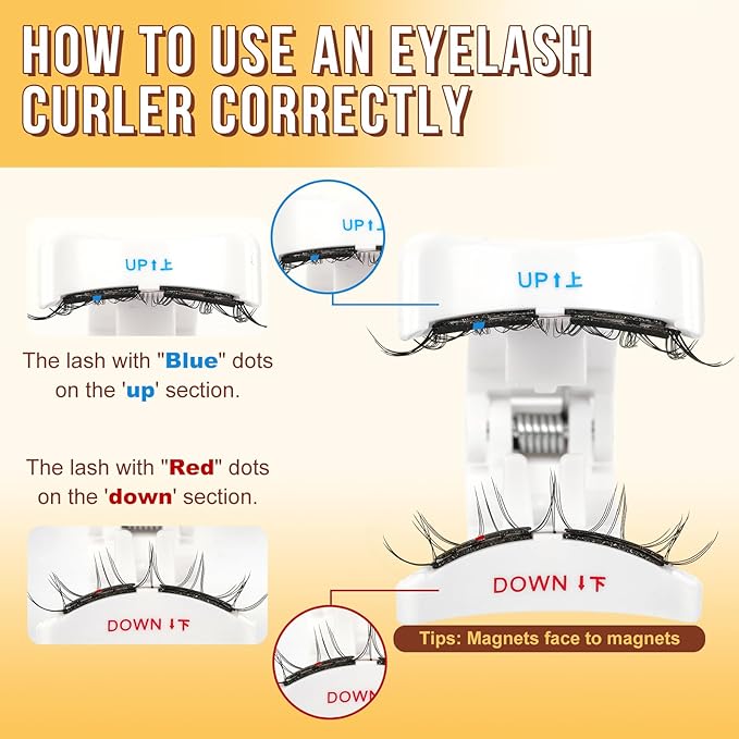 QUEWEL Magnetic-Eyelashes with Applicator, Upgrade 1 Pair Soft Magnetic Lashes, No Glue Needed Reusable Magnetic Eyelashes So Soft and Suitable for Beginners (Soft-Magnetic-A)