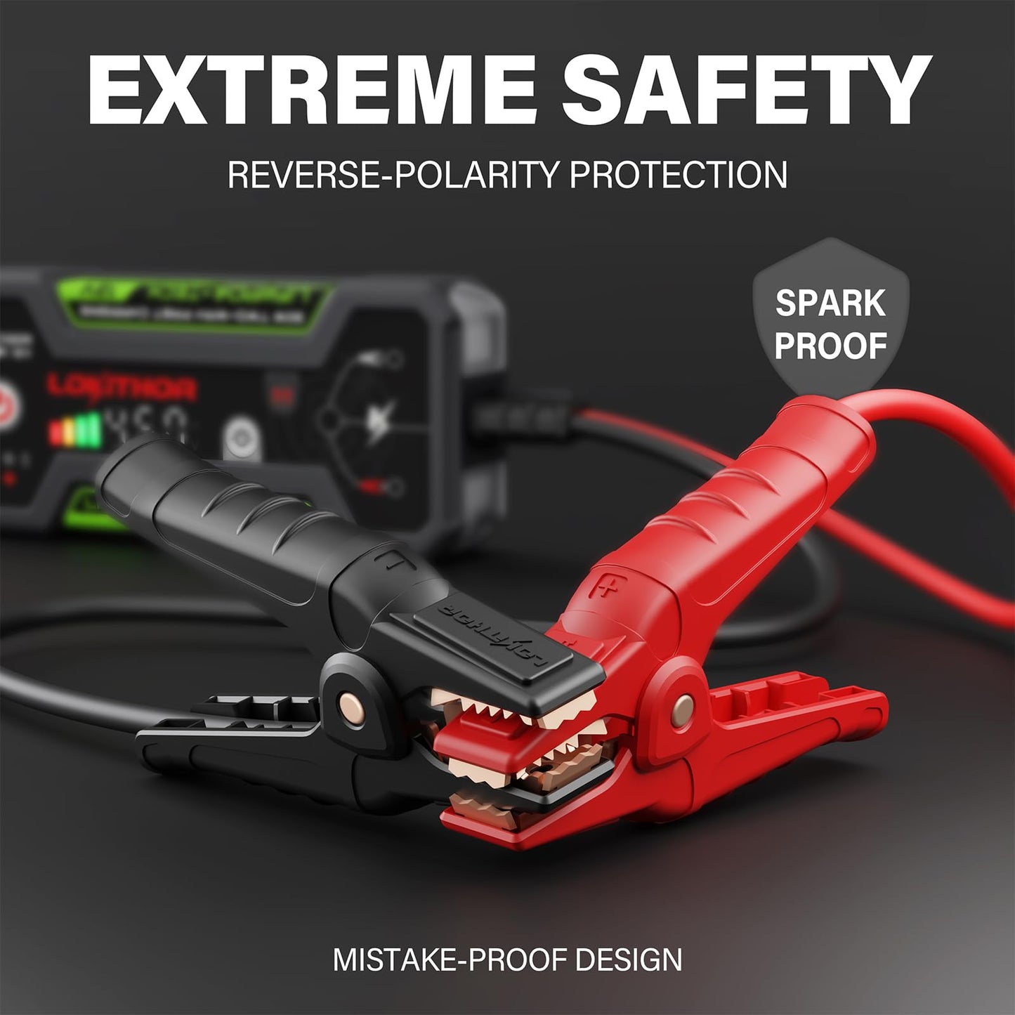 LOKITHOR J1350 PRO Jump Starter with ConnectMax, 1350 Amp LiFePO4 Jump Box for 6.5L Gas and 3.5L Diesel Engines, Car Jumper Starter Portable with 30W Two-Way Fast Charging and More 2000 Cycle Life