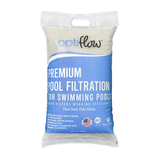 OptiFlow Pool Filter Sand, Premium Filtration with Pure Silica Formula, 50 Lbs - Swimming Pool System Accessories and Supplies for Cleaning and Maintenance