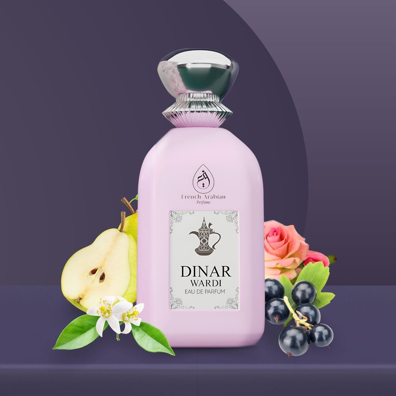 Dinar Wardi 100ml Eau De Parfum- Long-lasting Perfume for Women- Soft Musky Floral Vanilla Perfume Spray