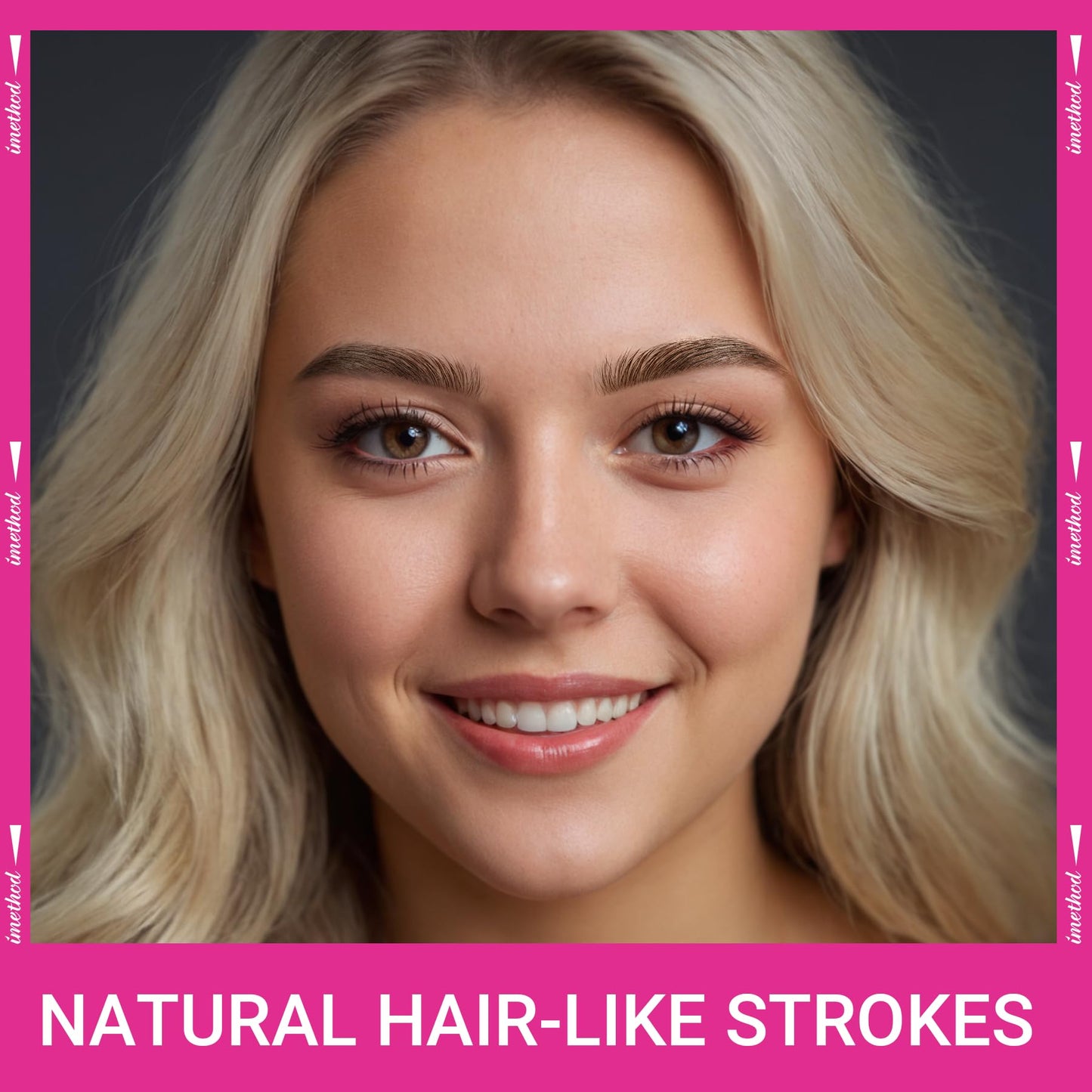 iMethod Eyebrow Pen - Eyebrow Pencil Magic 2-in-1 Eye Brow Pencils for Women with 4-Fork-Tip and Precise Brush-Tip Create Natural Hair-Like Brows, Last All Day, Microblading Eyebrow Pen, Dark Brown