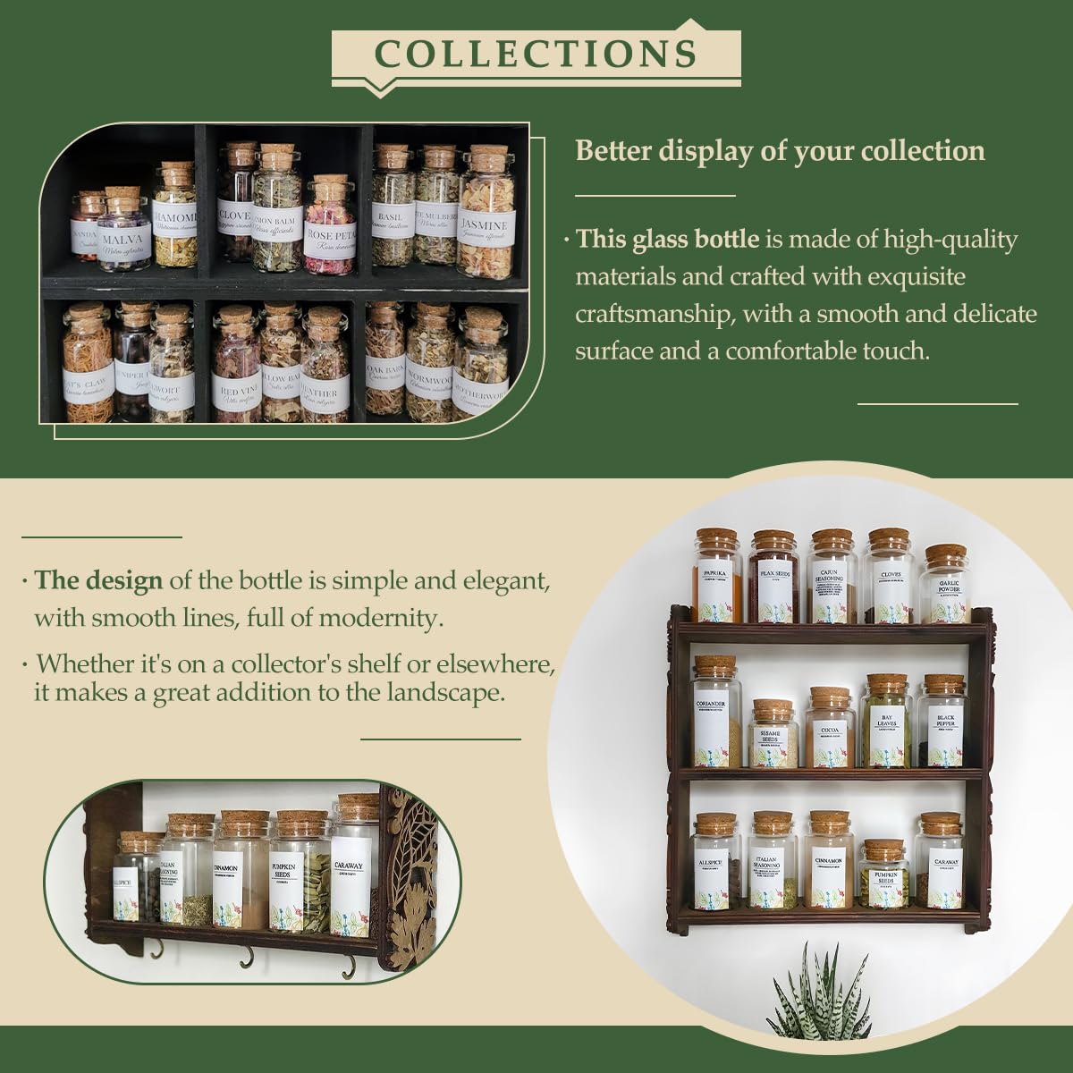 15-Pack 1.01 oz (30 ml) Glass Bottles with Cork Stoppers – for Spell Bottles, Spice Jars, DIY Party Favors, Travel Memories & Plant Propagation – Empty Recyclable Containers for Crafts, Kitchen,Décor