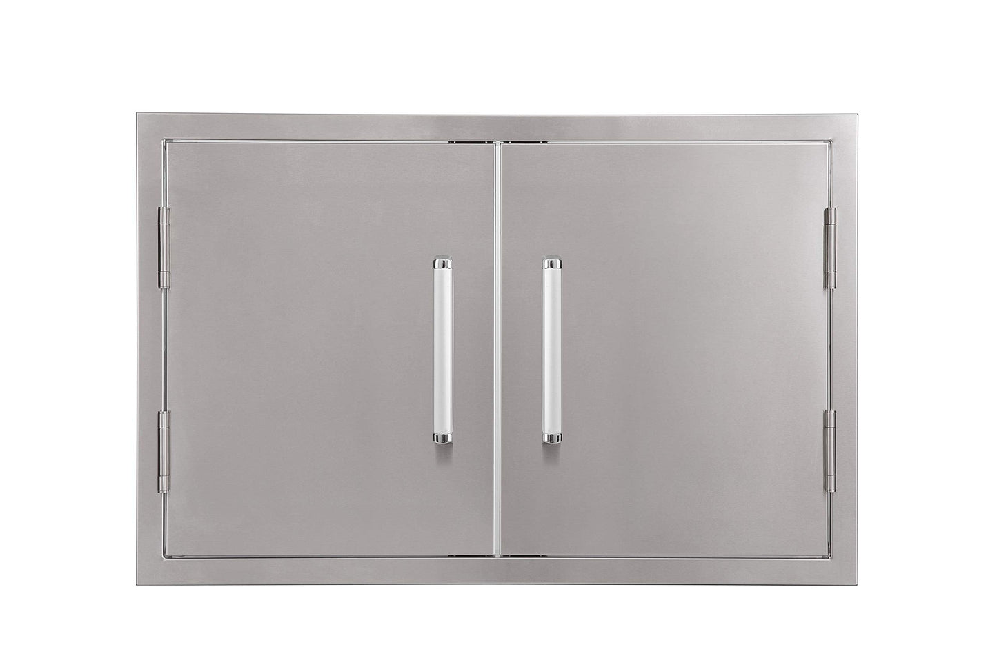 Bonfire Outdoor Kitchen Double Access Door,33x22 Inch,304 Stainless Steel BBQ Grill Doors,CBADD,Silver