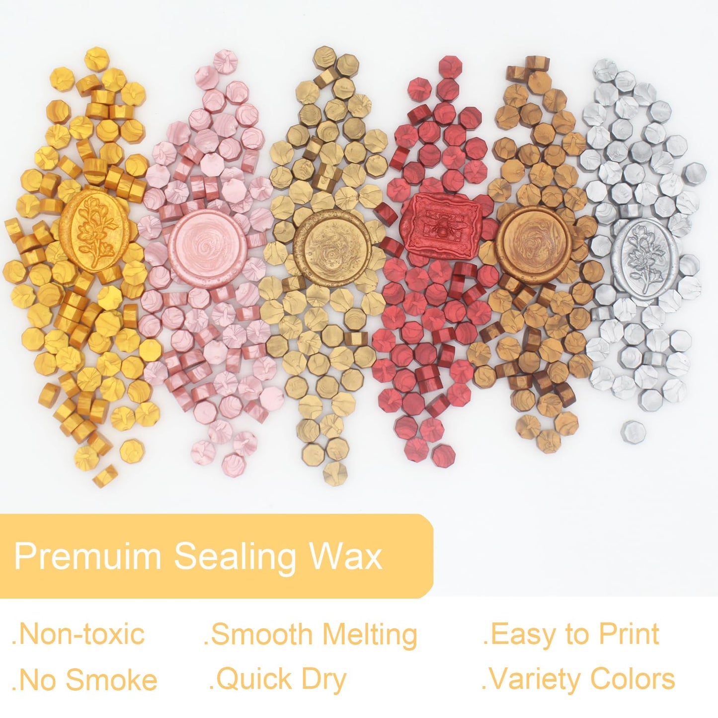 Andotopee Pearl White Wax Seal Beads 1450pcs (1.1lb), Premium Pearlescent Sealing Wax Pellets for Stamp Seals, Wedding Invitation, Letter Envelope, Thanks Card & Scrapbook DIY Crafts & Bridal Crafts