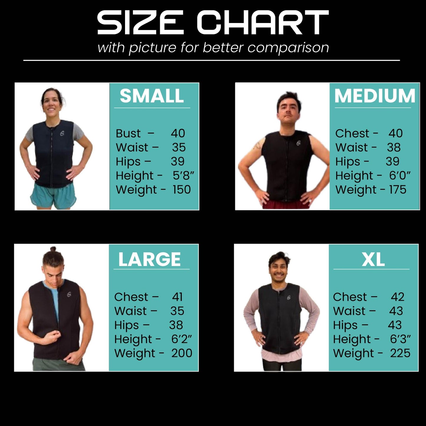 Challenge Weighted Workoutwear - Weighted Workout Vest, Compression Weighted Fitness Pro Vest, Strength Training Weight Vests with ⅛’ Thick Weights, Weight Vest Holds Up to 16 Lbs, Small