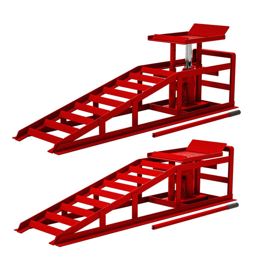 2 Pack Hydraulic Car Ramps 6600 LBS 3 T Low Profile Auto Car Truck Vehicle Service Ramps Lift for Garage Car Repair