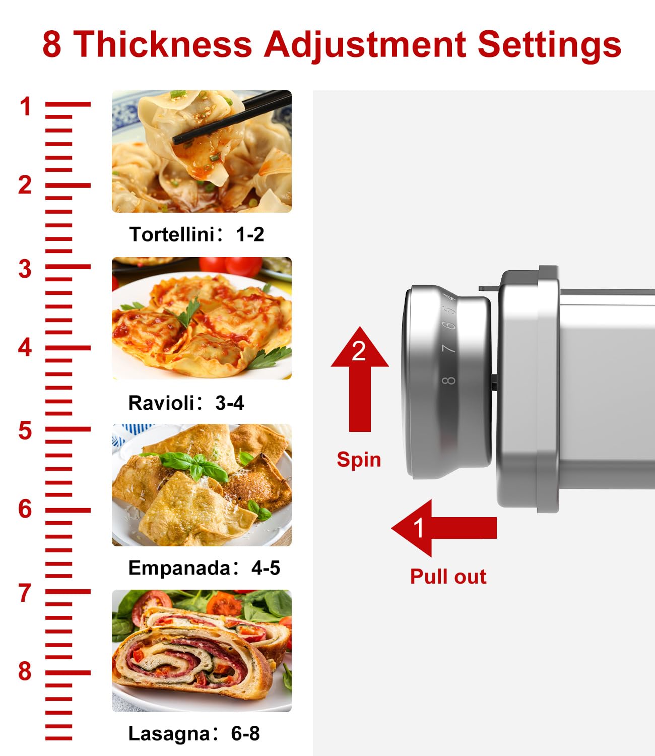3 PCS Pasta Maker Attachments for All KitchenAid Stand Mixers, Pasta Accessories Including Pasta Roller, Fettuccine Cutter, and Spaghetti Cutter for Noodle Ravioli, 304 Stainless Steel,Cleaning Crush