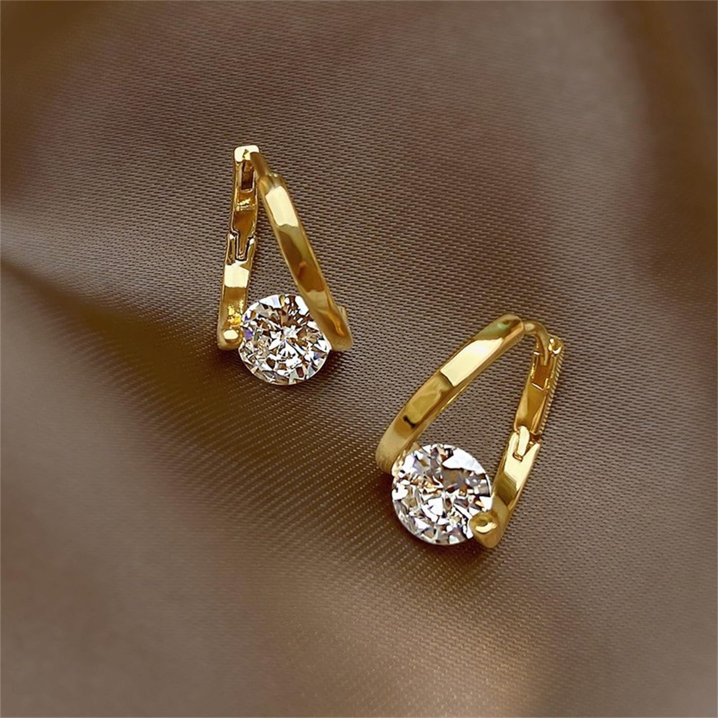 Lymphvity Germanium Crystal Ball Hoop Earrings Gold Silver Plated Unique Colorful Ball Sparkle Rhinestone CZ Lucky Round Circle Dangle Hoop Earrings for Women Minimalist Lymphatic Drainage Jewelry Gifts (Gold)