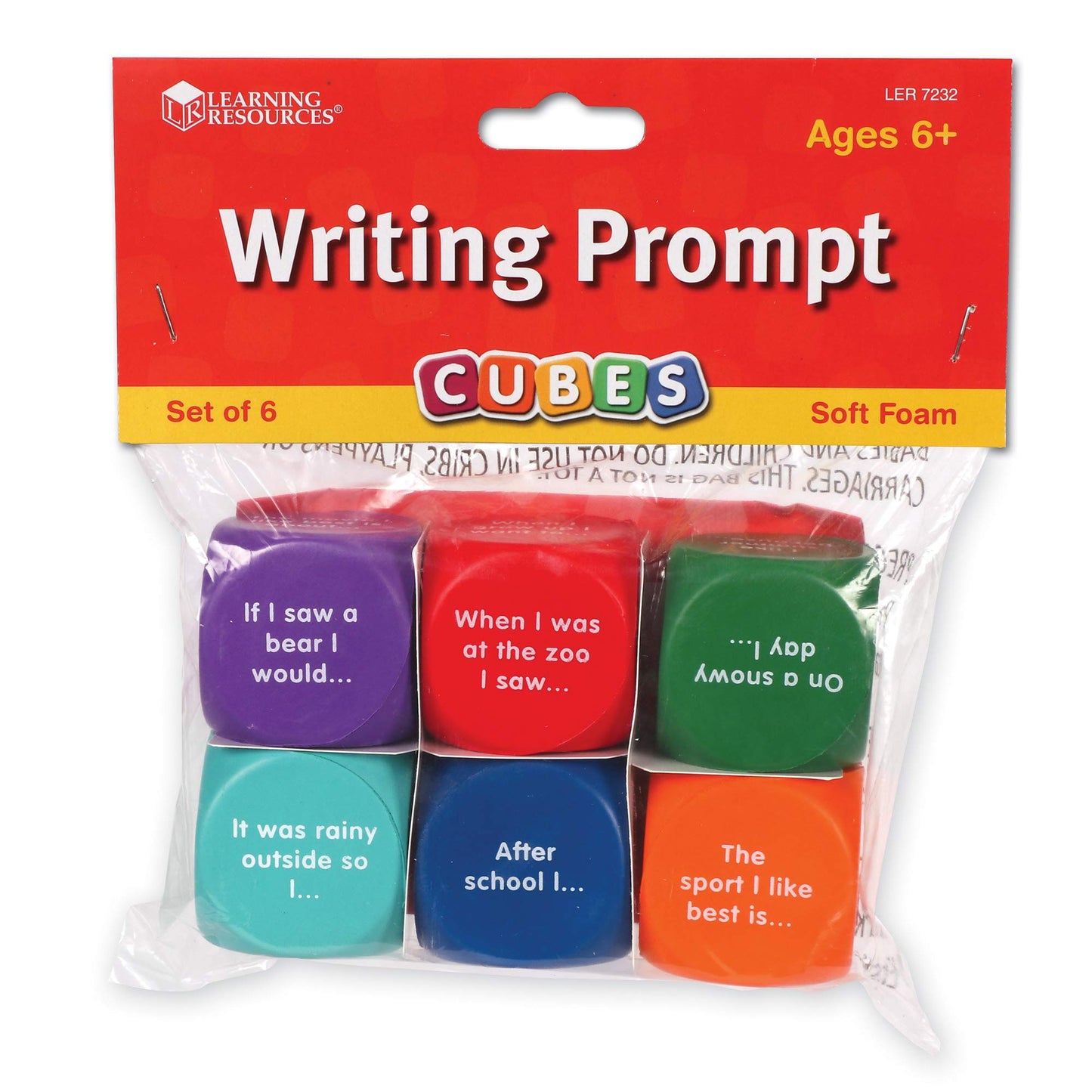 Learning Resources Writing Prompt Cubes, Writing Games, Classroom or Homeschool Supplies, Ages 6+