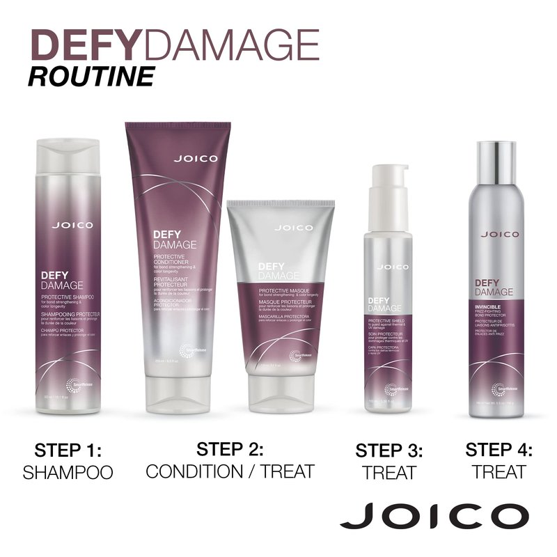 Joico Defy Damage Protective Shampoo & Conditioner Set | For Color-Treated Hair | Strengthen Bonds & Preserve Hair Color | With Moringa Seed Oil & Arginine