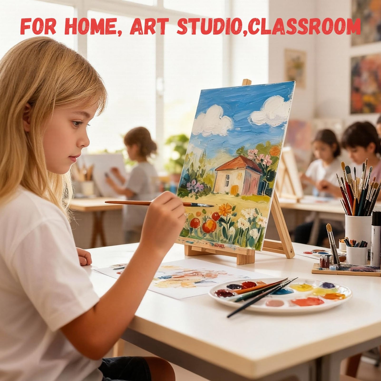 Simetufy 72 Pack Small Canvas Boards for Painting 5 x 7 inch, Flat Canvas Panels for Kids- Gesso Primed Acid-Free 100% Cotton for Acrylics Oil Watercolor Tempera Paints
