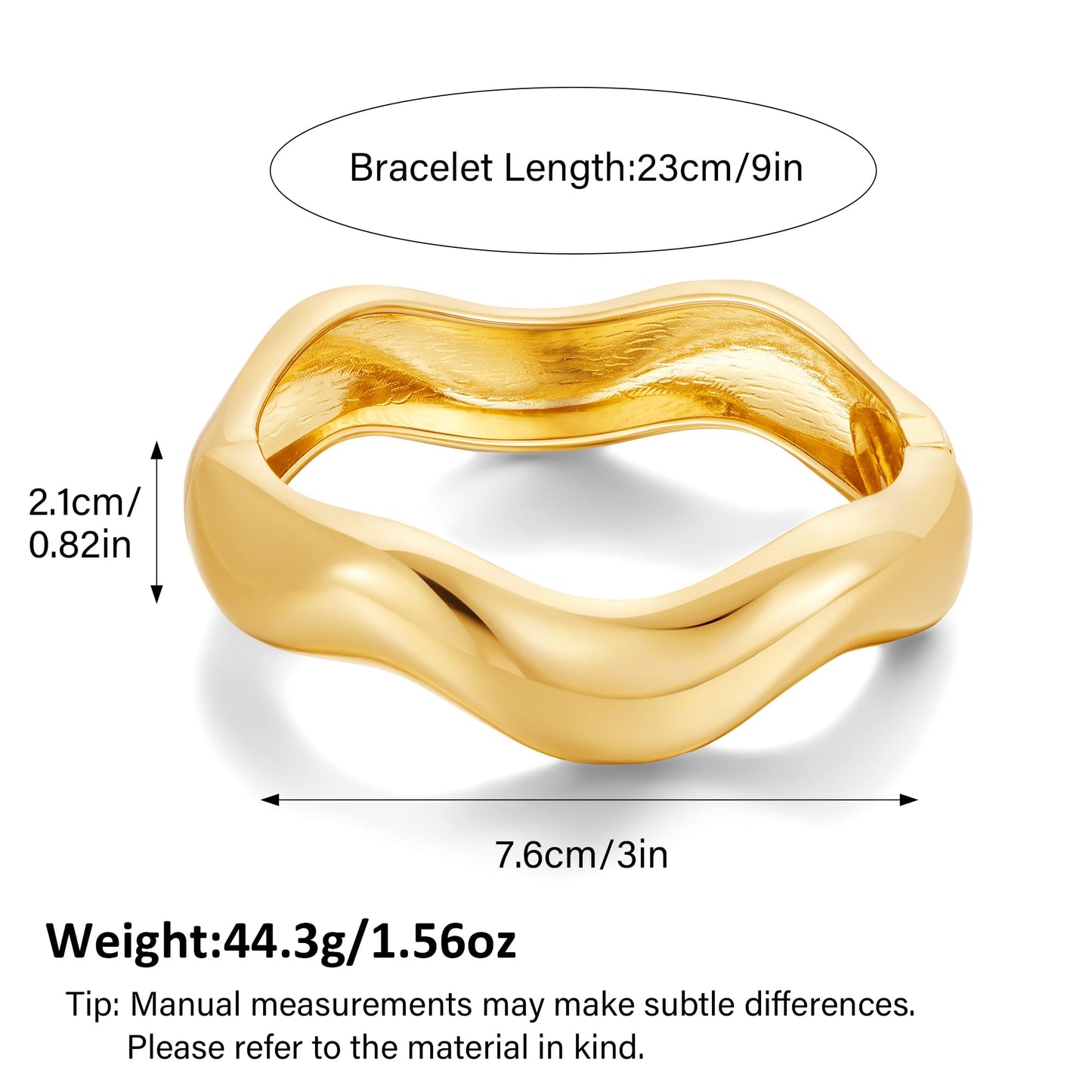 MIJENITI Gold Bangle Bracelets for Women Trendy Dainty Chunky Bracelets Cuff Statement Bracelet Fashion Gold Jewelry for Her