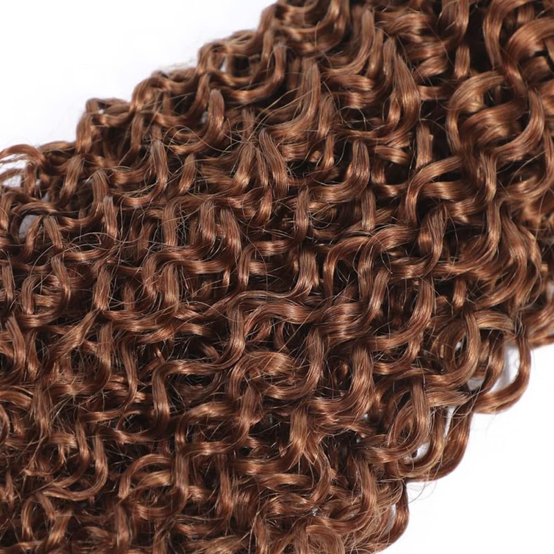 Wahairse Human Hair Bundles 14 16 18 Inch Jerry Curly 30 Color Human Hair Unprocessed Brazilian Virgin 3 Bundles Quick Weave Human Hair Extensions 300g (30# Jerry Curly, 14 16 18)