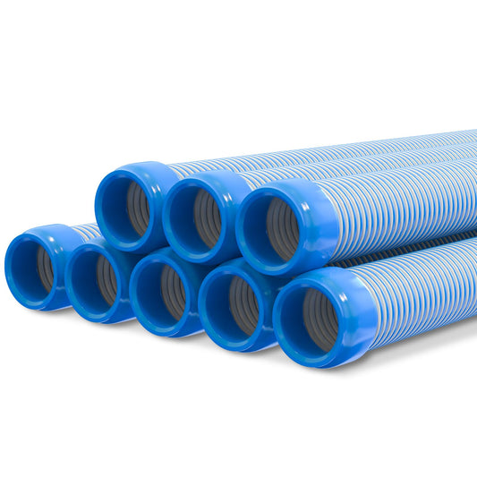 Poolvio Pool Vacuum Hose 26 Feet (8 x 40 Inch), 1.5 Inch Cuffs, Compatible with Most Inground Automatic Cleaners