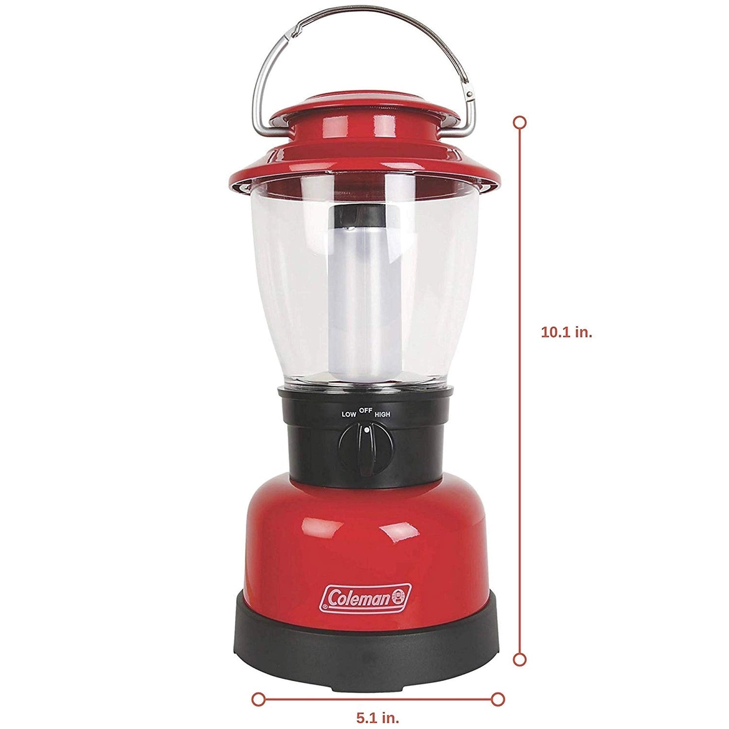 Coleman 400L LED Lantern with 4D Battery, Water & Impact-Resistant Lantern with Carry Handle, Lifetime LED Lights Never Need Replacing