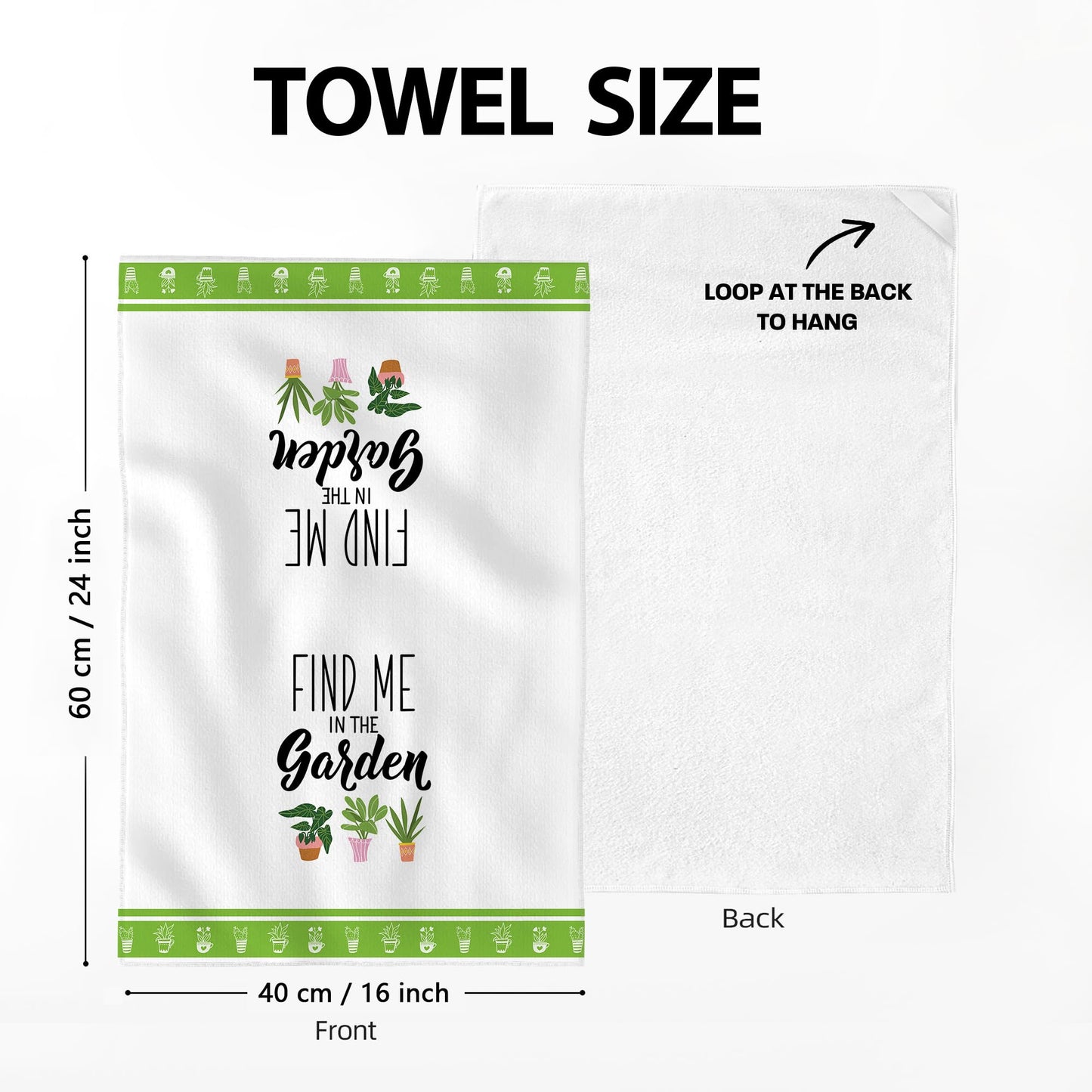 Plants Kitchen Dish Towels Decorative Set of 2, Absorbent Cute Tea & Hand Towels for Kitchen, Gardening Gifts for Plant Lovers Gardenners Women Lady Friends, Housewarming Gifts for New Home Hostress