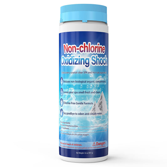 2LB Chlorine-Free Hot Tub Shock Oxidizer – SPA Pool Oxidizing Shock Water Enhancer for All Types – Gentle, Easy-to-Use Spa Treatment for Clear, Balanced Water
