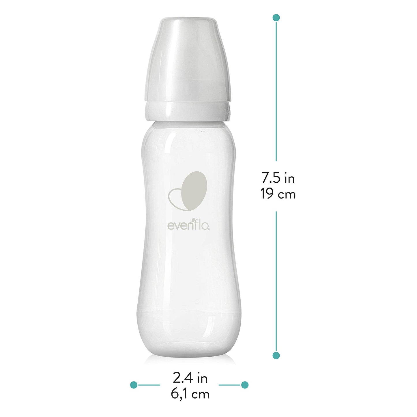 Evenflo Feeding Premium Proflo Venting Balance Plus Standard Neck Baby, Newborn and Infant Bottles - Developed by Pediatric Feeding Specialists - 9 Ounce (Pack of 6)