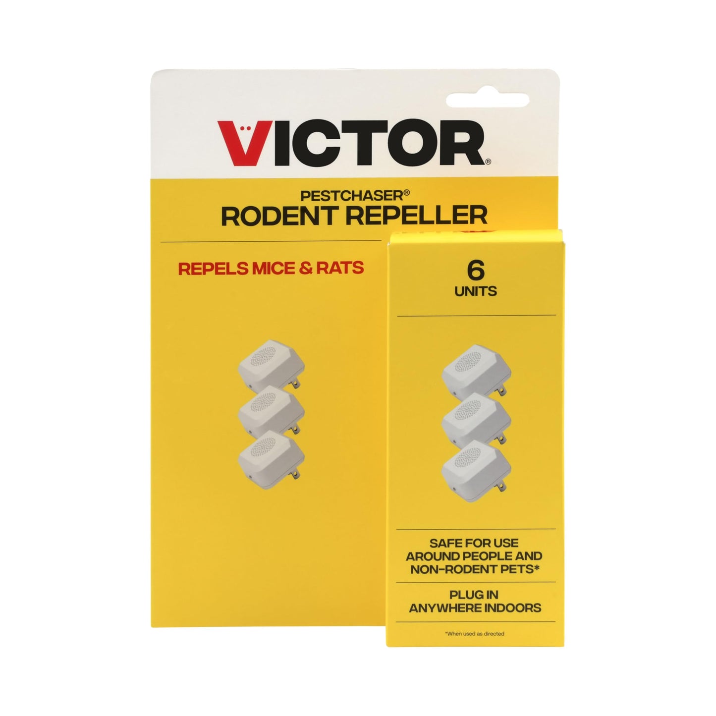 Victor PestChaser Rodent Repellent with Nightlight - Rodent Repellent Indoor Ultrasonic - Rodent Repeller - M756K - Mouse Deterrent Plug in - Mouse Plug in Repellent for House - 6 Units
