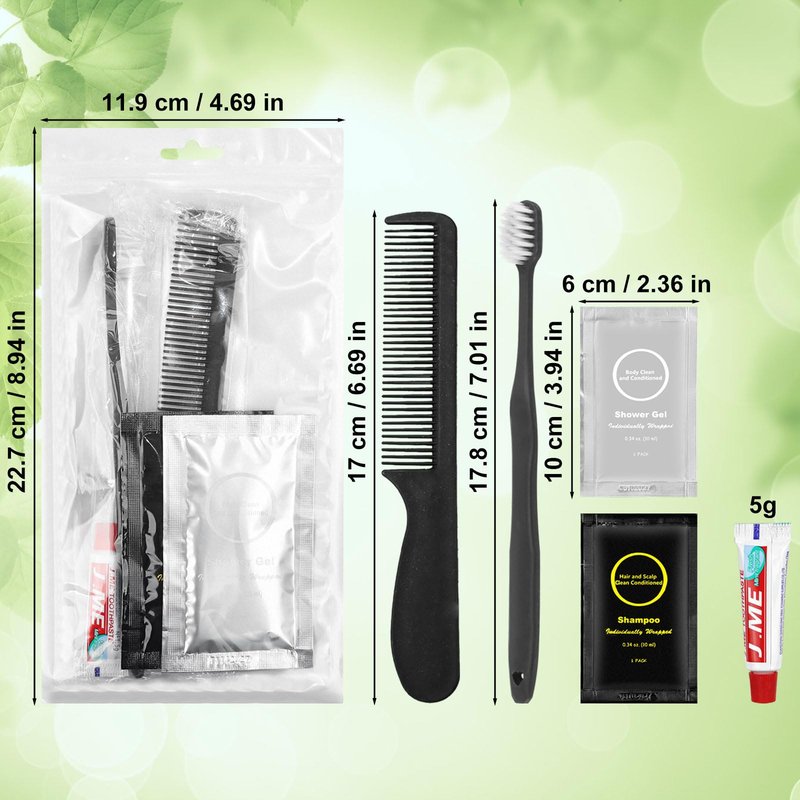Toiletry Kits Disposable Travel Size Personal Hygiene Kits for Homeless Care Package Supplies in Bulk Toiletries Set Essential Women Men Hotel Guest Charity,Camping,Travel, Apartment 5 in 1(60 Pack)