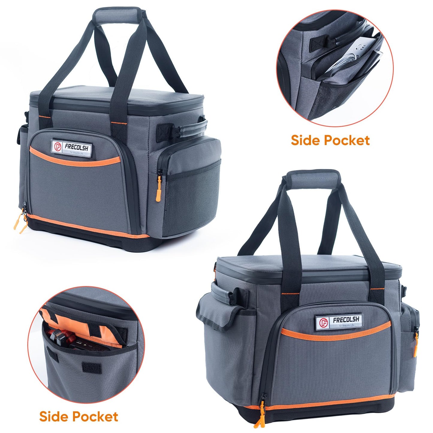 FRECOLSH Travel Carrying Case Compatible with Jackery Explorer 1000, Portable Power Station Storage Case with Water- proof Bottom and Pocket for Jackery Accessories Solar Generator Storage Bag Only