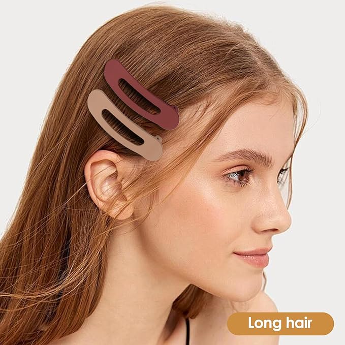 Small Flat Hair Clips for Women Lay Down Clips for Thin Hair Accessories 8pack