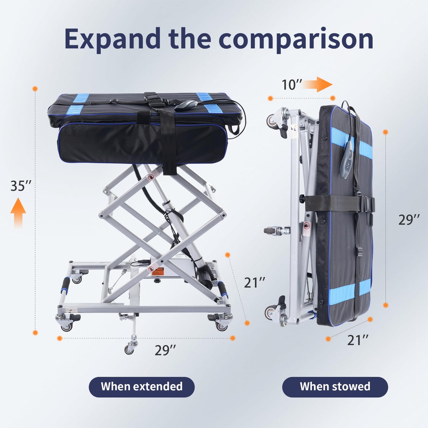 Wheelchair Lift Portable Electric Lift for Wheelchairs and Scooters - Lightweight, Rechargeable & Space-Saving Design