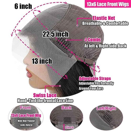 Xhisae 22 Inch Deep Wave Lace Front Wigs Human Hair 200 Density 13x6 HD Transparent Lace Front Wigs Human Hair Pre Plcked Curly Human Hair Wig for Women Deep Wave Frontal Wigs Human Hair