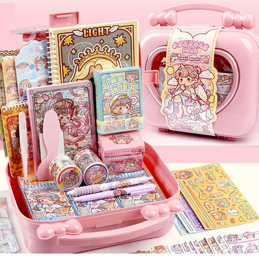 Alideco Cute Girl Love Deluxe Gift Box Small Mochi Collage Layout Scrapbooking Junk Journal Crafts Embelishment Decoration Diary Stickers(aixinlihe)