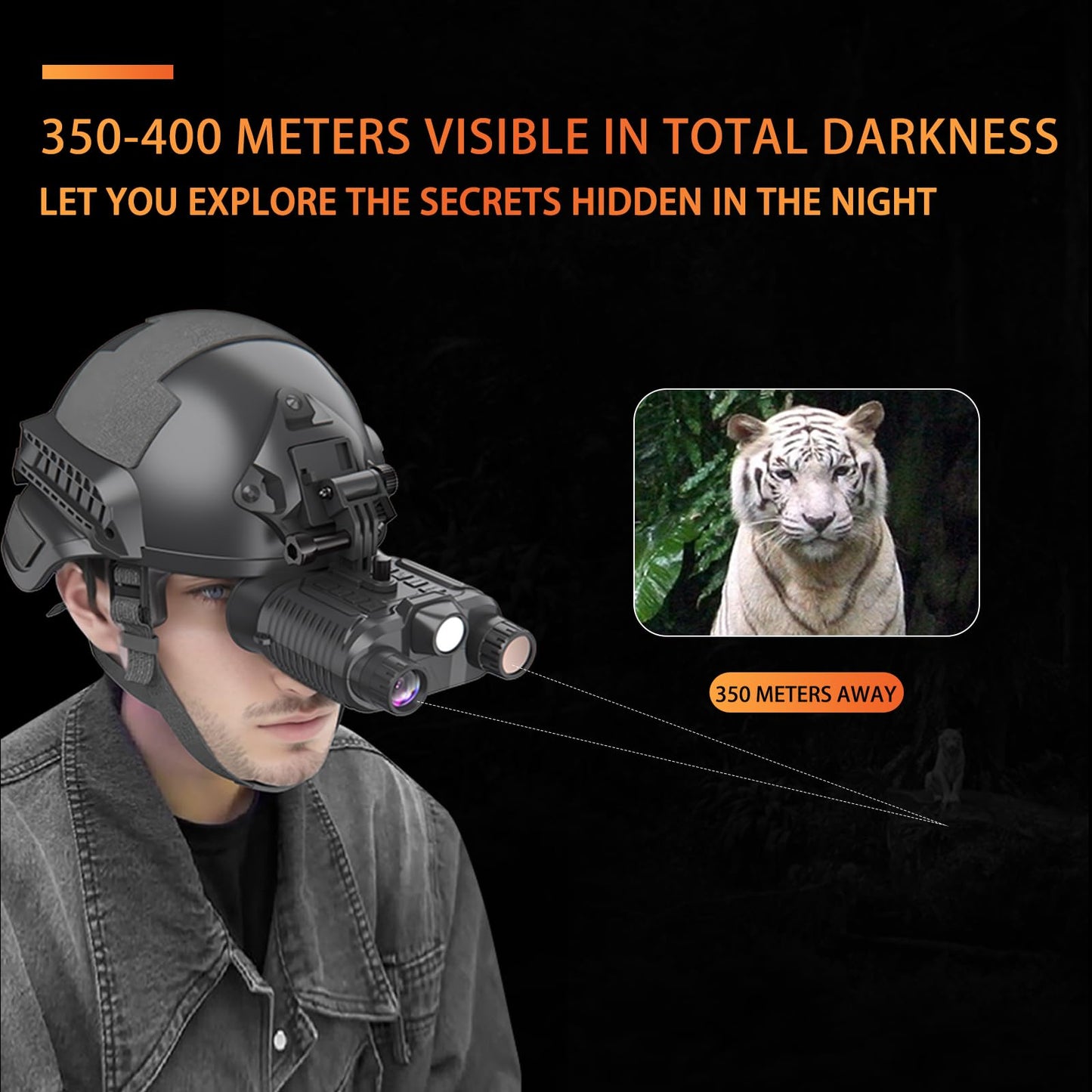 [2024 Upgrade] Night Vision Goggles Head Mounted,with Added White Fill Light Night Vision Binoculars 4K Video and 36MP Photo for Viewing 1312FT,8X Digital Zoom Long Rang Infrared Goggles Night