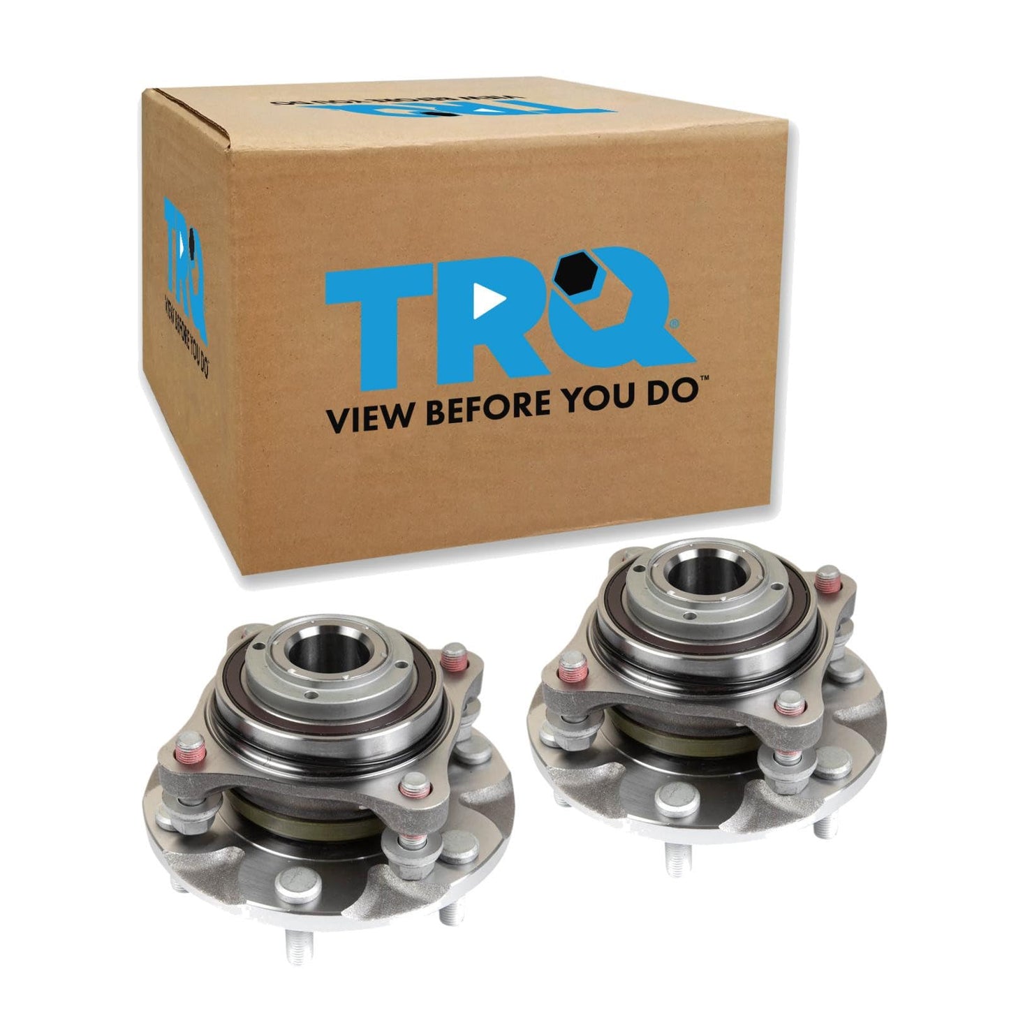 TRQ Front Left and Right Wheel Bearing and Hub Assembly 2 Piece Set for REAR WHEEL DRIVE MODELS ONLY Compatible with 05-15 Pre Runner 2WD 03-23 Toyota 4Runner 2WD 07-14 FJ Cruiser 2WD 16-23 Tacoma 2WD