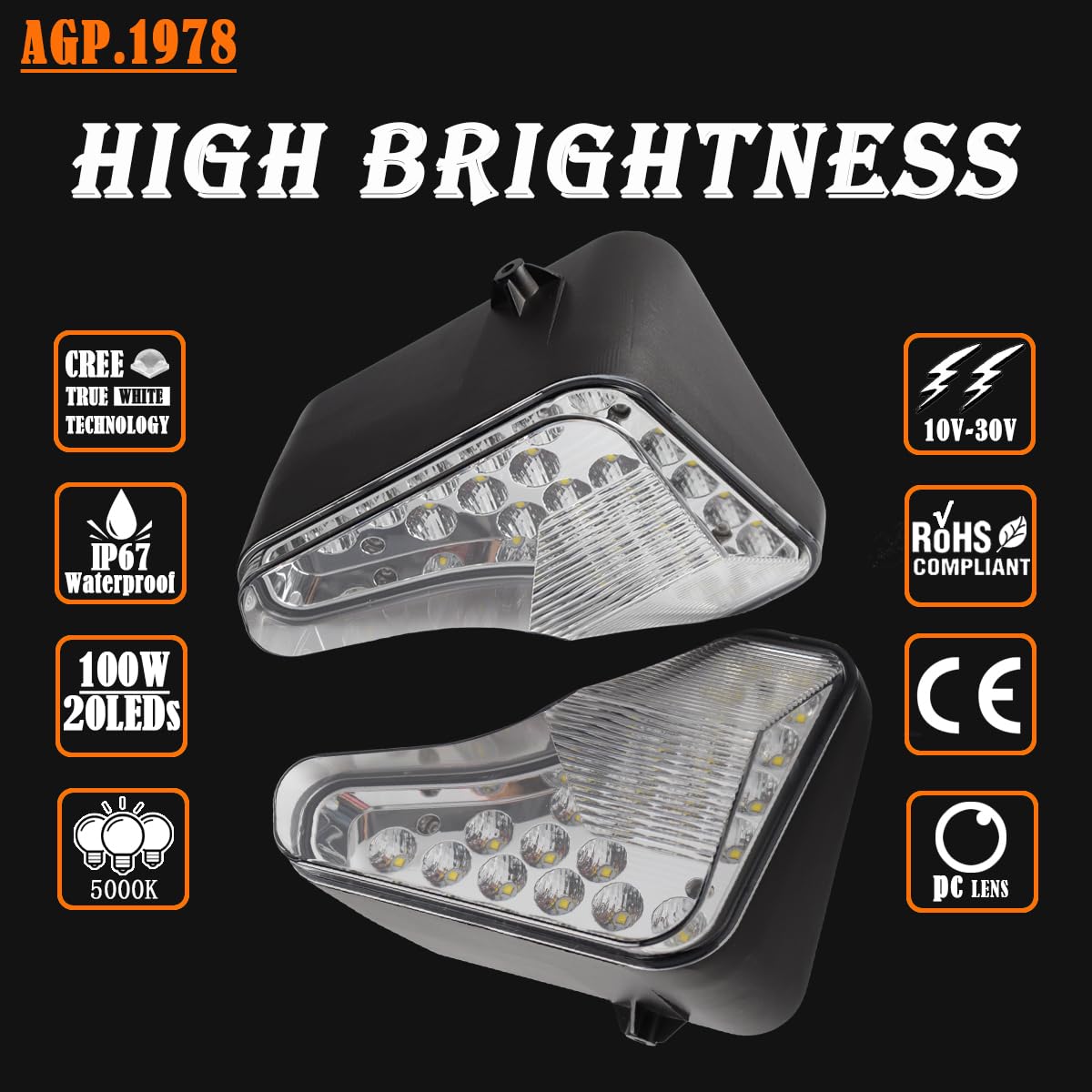 LED Headlight Kit Reverse Work Light Tail Lamp 7138040 7138041 6670284 Compatible with Bobcat A770 S450 S510 S530 S550 S570 S590 S595 S630 S650 S740 S750 S770 S850 T450 (Red taillights without bulbs)