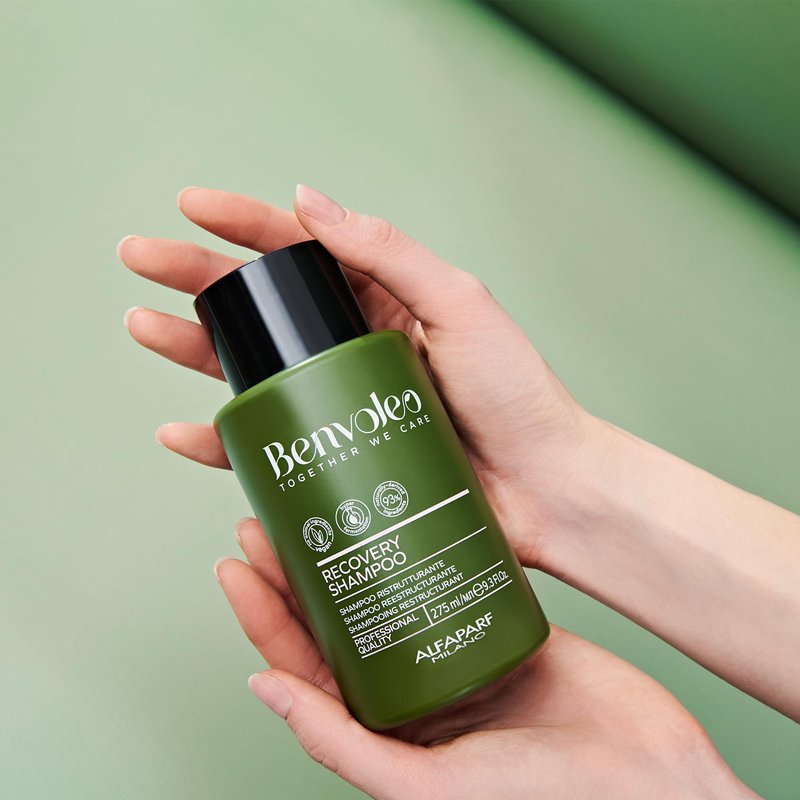 ALFAPARF MILANO Benvoleo Recovery Shampoo for Damaged Hair - Clean, Vegan, Sustainable Hair Care - Sulfate Free Shampoo - Repairs, Reconstructs, Protects - Natural Ingredients - 9.3 FL. Oz.