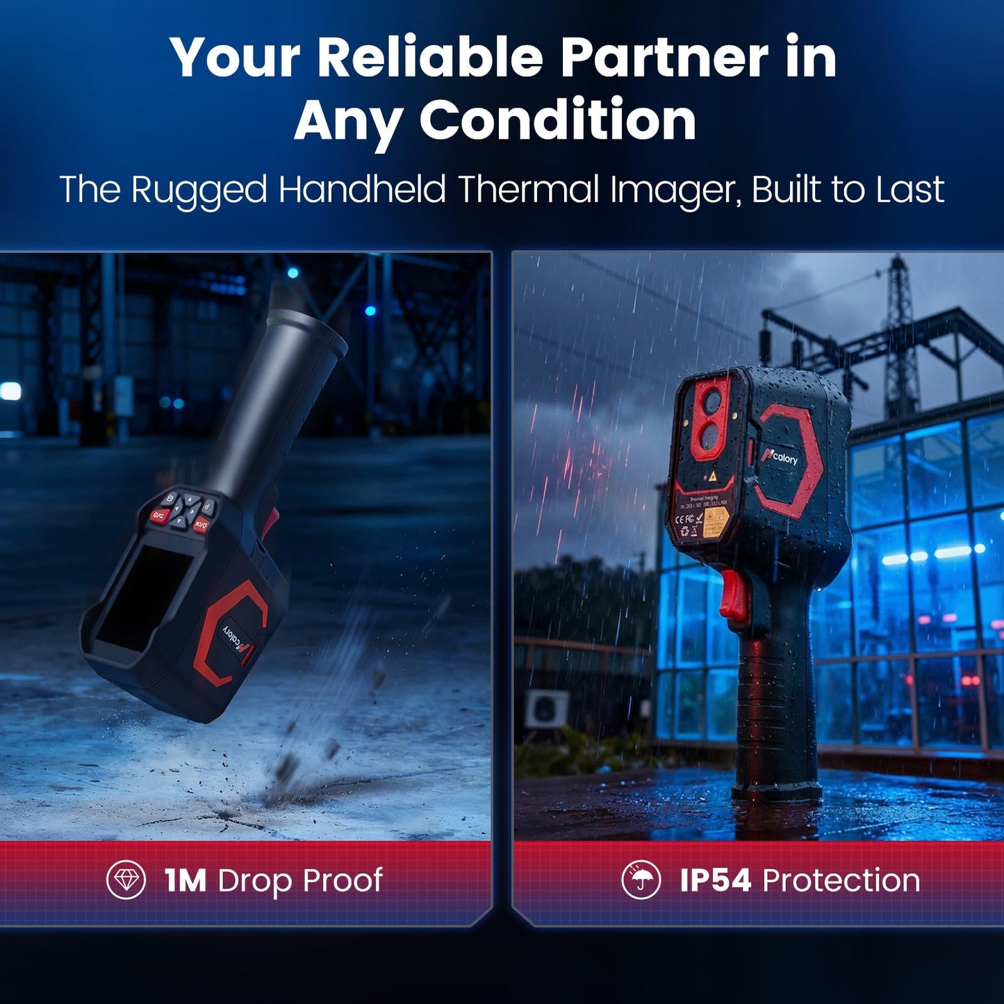 Hcalory T2-G Handheld Thermal Camera with 512*384 TISR Resolution, 256*192 IR Resolution, 8GB Memory, -4°F to 1022°F, 6-Hour Battery Life, 25Hz Infrared Camera with PC Software for Offline Analysis