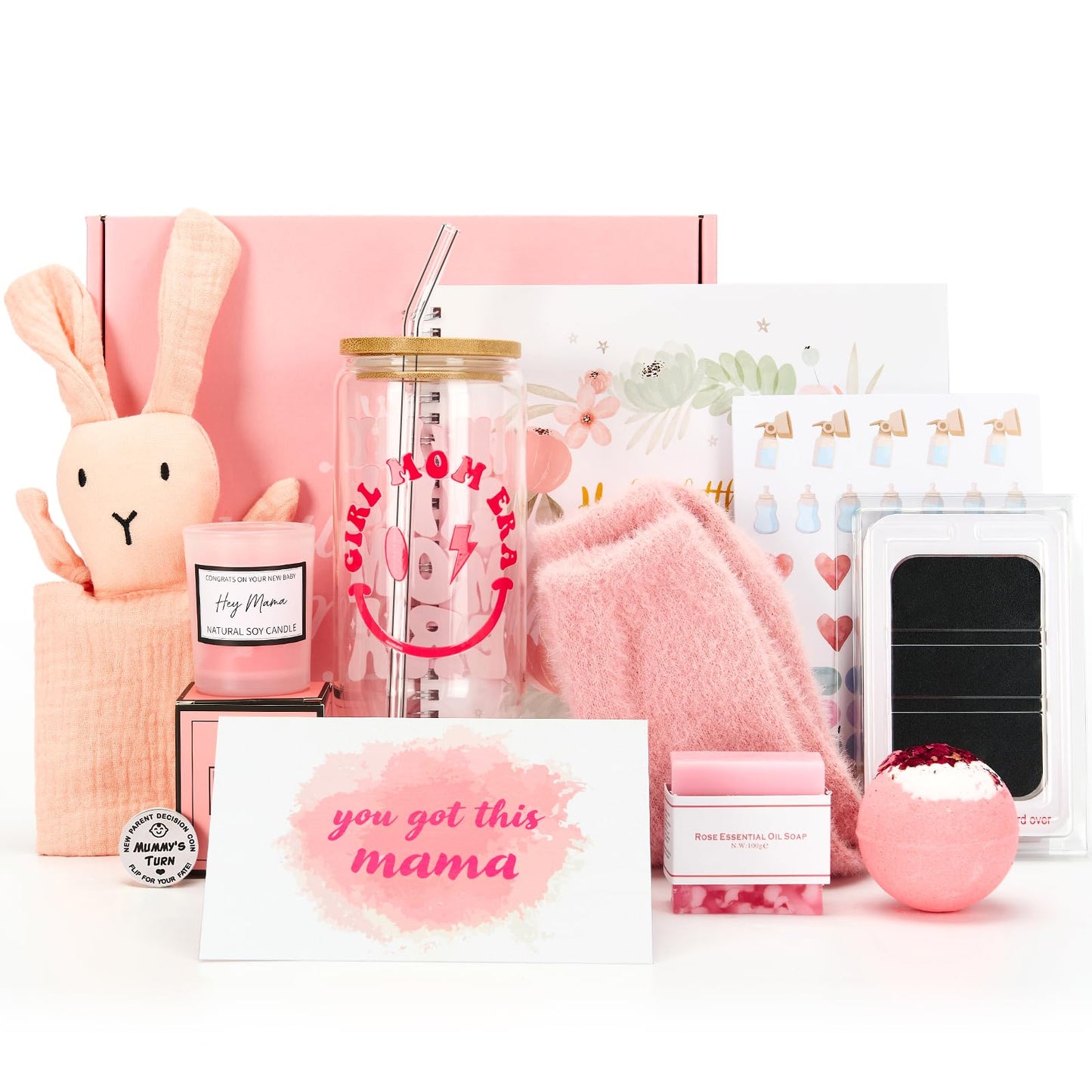 Bafeil New Girl Mom Gifts for Women First 1st Mothers Day After Birth Pregnancy Mama Gift for Expecting Moms Care Package After Baby Gift for Moms To Be Set New Mommy Postpartum Essentials