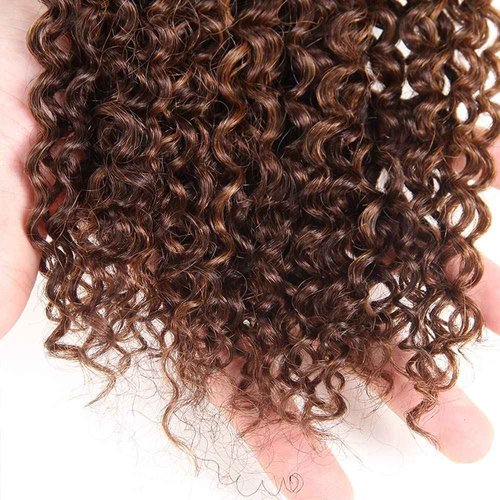 Habiliana Bundles Human Hair 24 26 28 Inch Jerry Curly Wave P4/30 Human Hair Bundles 11A Unprocessed Brazilian Virgin Quick Weave Hair Extensions for Black Women