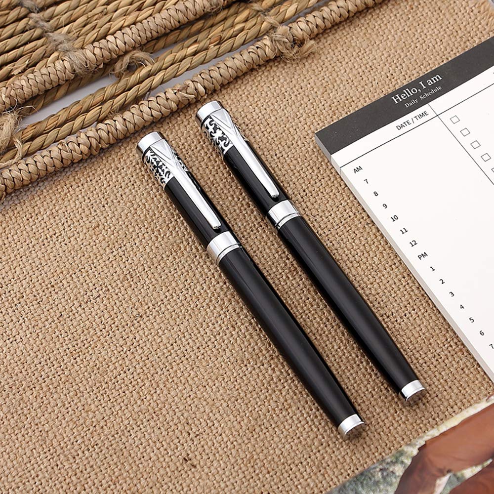 iMeaniy Nice Pen in Gift Box Fancy Ballpoint Pen Writing set for Signature Executive Journal,Luxury Pen for Graduation Birthday Gifts,Black Gel Ink 0.7mm refills
