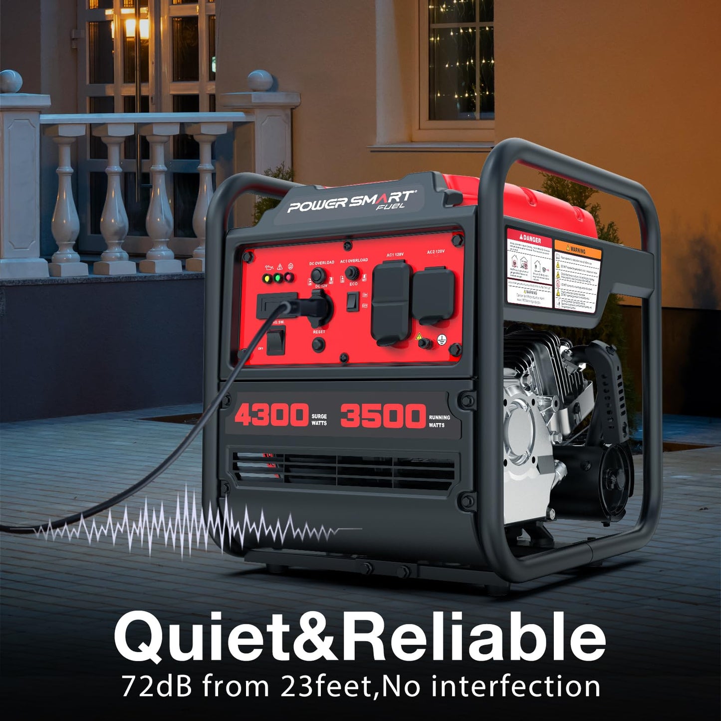 PowerSmart 4300-Watt Portable Generator with Inverter Technology, 30 Amp for Home Use