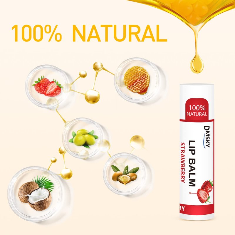DMSKY Lip Balm 108 Pack, Natural Lip Balm Bulk with Vitamin E and Coconut Oil, Moisturizing Lip Care for Dry Chapped Lips, Mothers Day Gifts and Teacher Appreciation Gifts