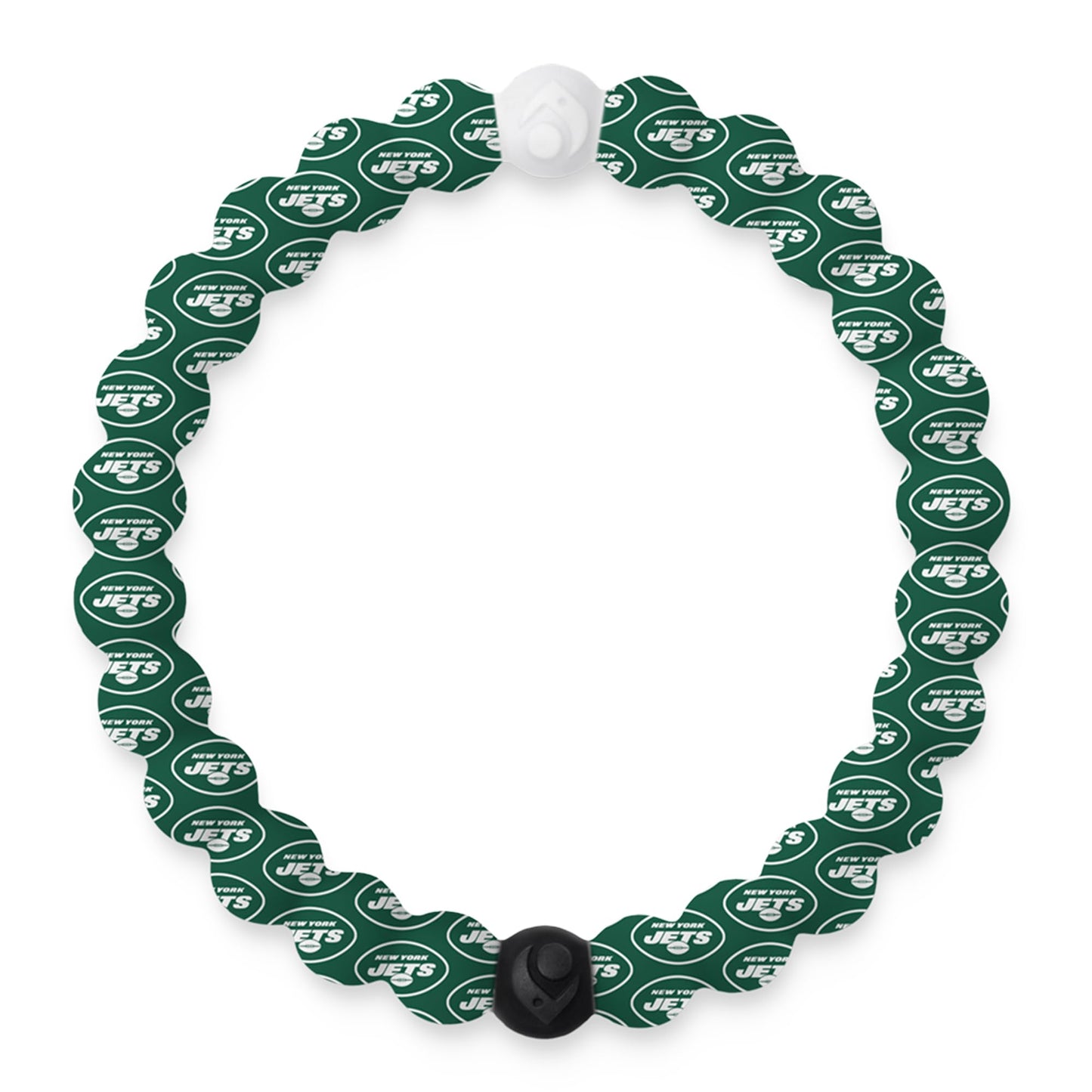Lokai Silicone Beaded Bracelet for Men & Women, NFL Football Collection - New York Jets, Medium - Silicone Jewelry Fashion Bracelet Slides-On for Comfortable Fit