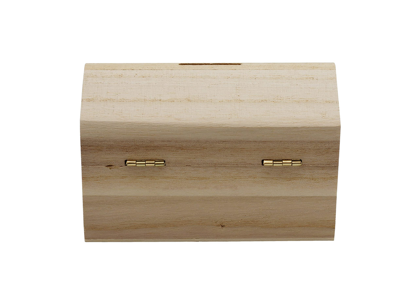 Creative Hobbies Pack of 6 Ready to Decorate Wood Treasure Chest Box Savings Bank with Coin Slot, Hinged Lid and Lockable Front Clasp, DIY Craft