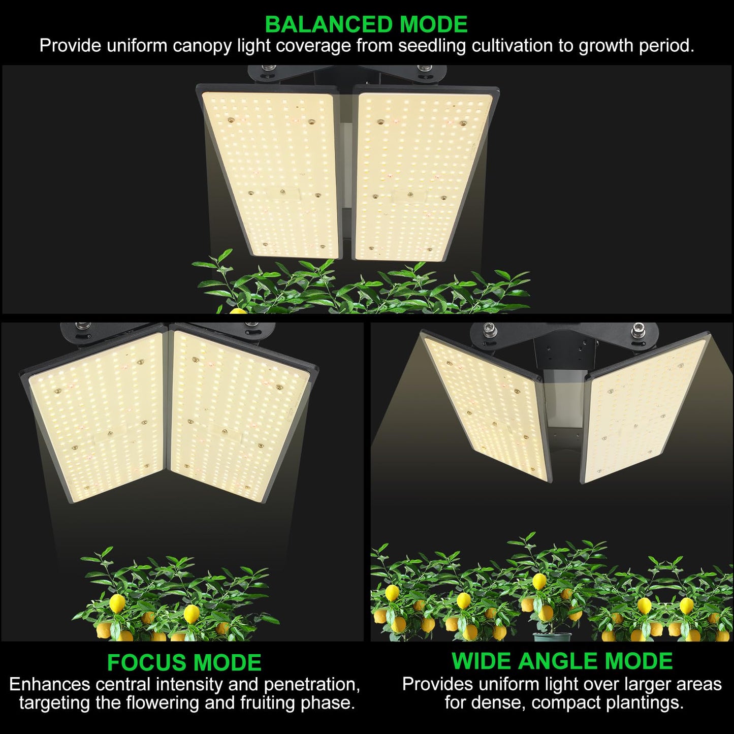 MELONFARM 100W LED Plant Grow Light Meets Plant Growth Requirements Multi-Angle Adjustable, Hanging Design Suitable for Various Growing scenarios