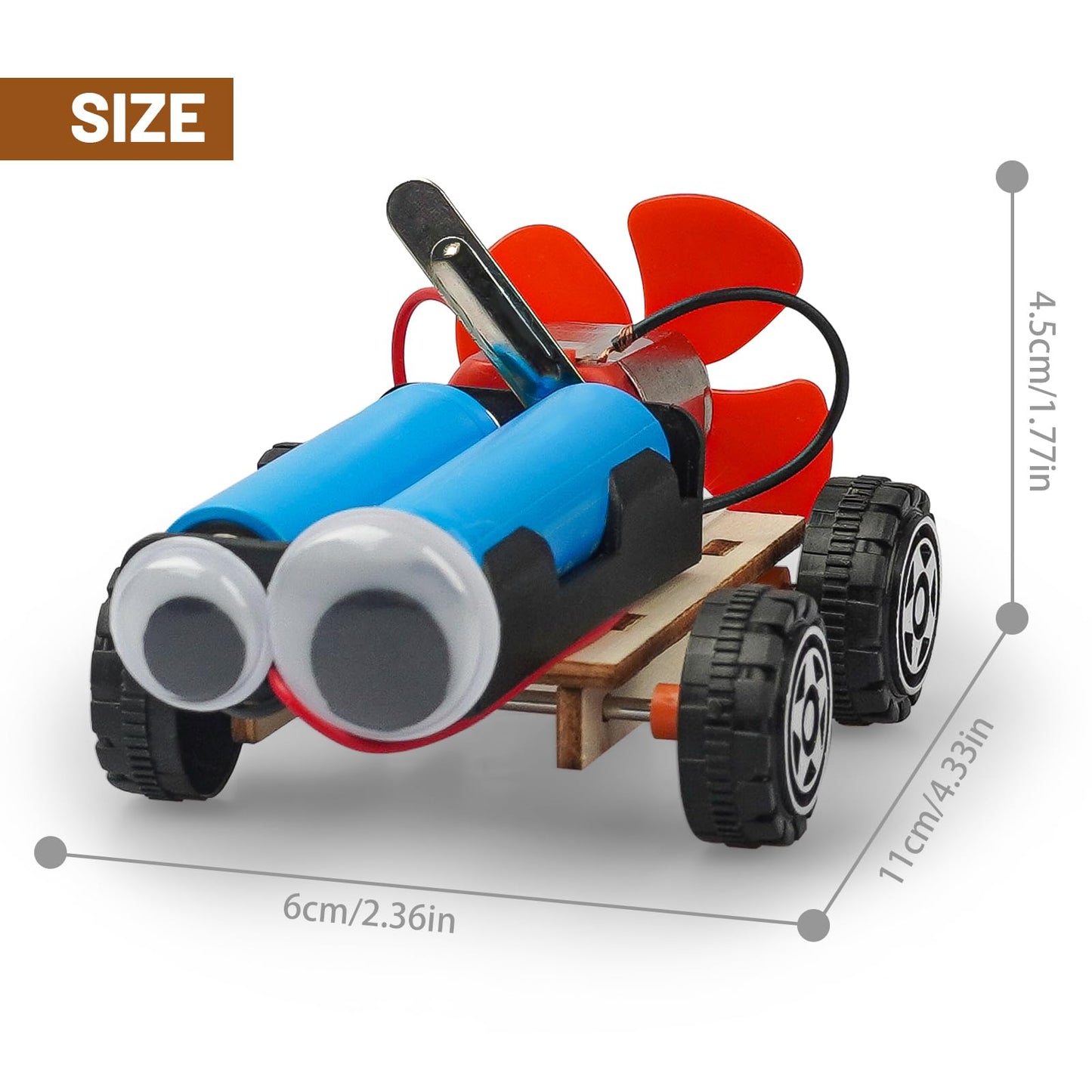 STEM Science Kits for Kids Age 8-12, 6 Set Wind-Powered Cars Science Experiments 8-10 9-12, Wood Building Crafts Kit for Boys Girls, School Classroom STEM Projects Toys Gifts for 8 9 10 12 13 Year Old