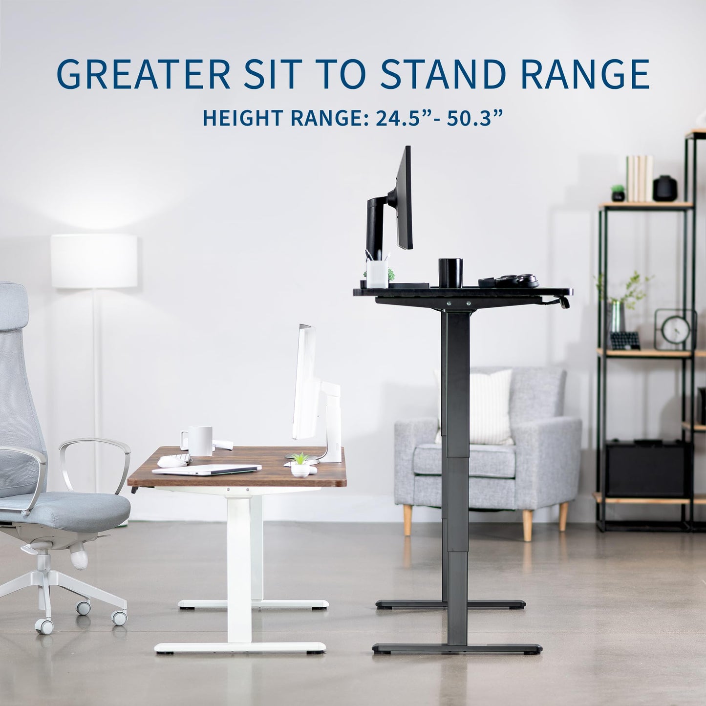 VIVO Electric 83 x 30 in Dual Motor Sit Stand Desk, Memory Height Adjustment, 2B Series, Rustic Vintage Brown Top Black Frame, DESK-KIT-2B8N