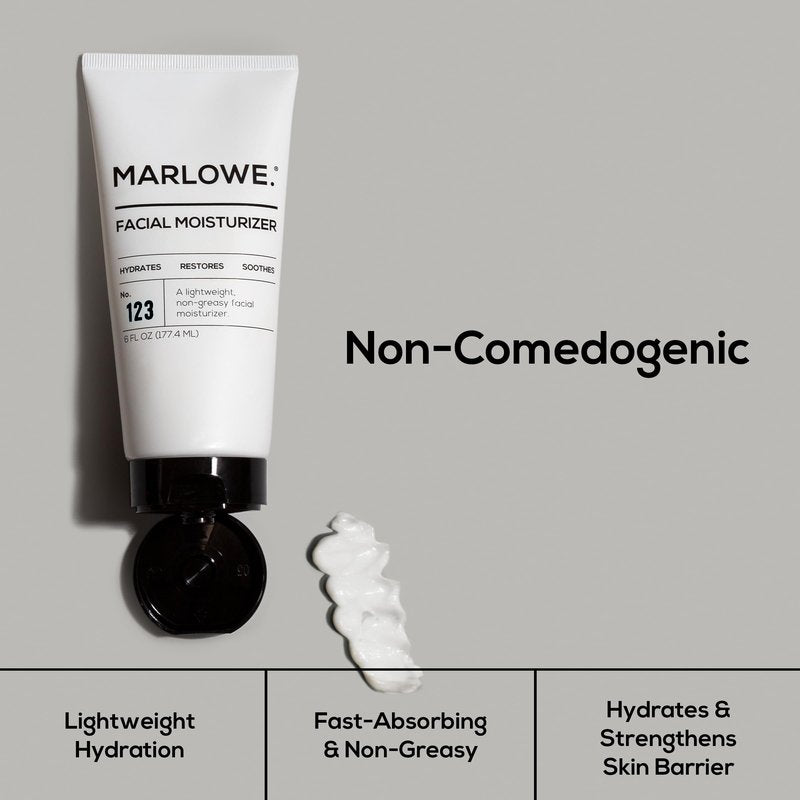 MARLOWE. Facial Moisturizer for Men, 6 oz, Lightweight, Non-Greasy Daily Face Lotion, Hydrates, Nourishes & Soothes, Clean, Vegan Formula with Aloe Vera & Green Tea Extract, Fresh Aloe Citron Scent