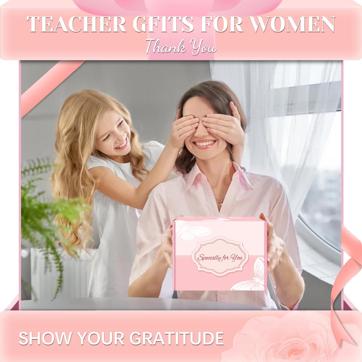 MYKILOS Teacher Gifts for Women, Teacher Birthday Gifts, Teachers Appreciation Gift for Birthday, Appreciation Week, Thanksgiving, Christmas, Thank You Gift for Teachers with Pen Holder (Pink)